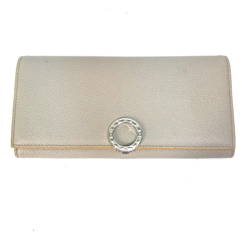 Bvlgari Gray Leather Wallet (Bi-Fold) (Pre-Owned)