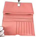 Bvlgari Pink Leather Long Wallet (Bi-Fold) (Pre-Owned)