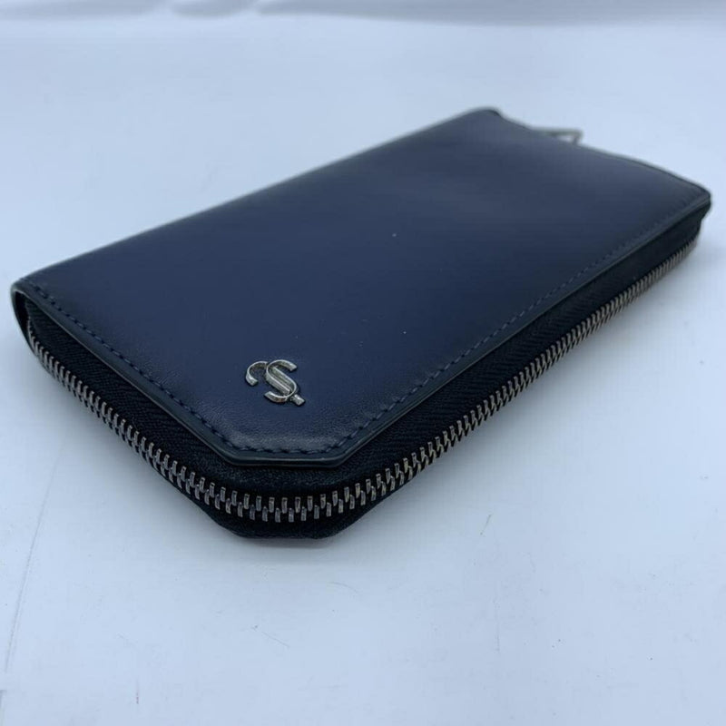 Jimmy Choo Navy Leather Long Wallet (Bi-Fold) (Pre-Owned)