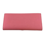 Bvlgari Pink Leather Long Wallet (Bi-Fold) (Pre-Owned)