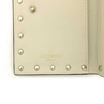 Valentino Garavani Beige Ivory Leather Wallet (Bi-Fold) (Pre-Owned)