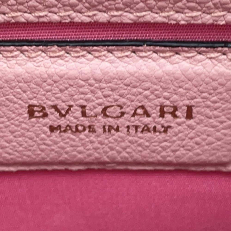 Bvlgari Pink Leather Handbag Shoulder Bag (Pre-Owned)