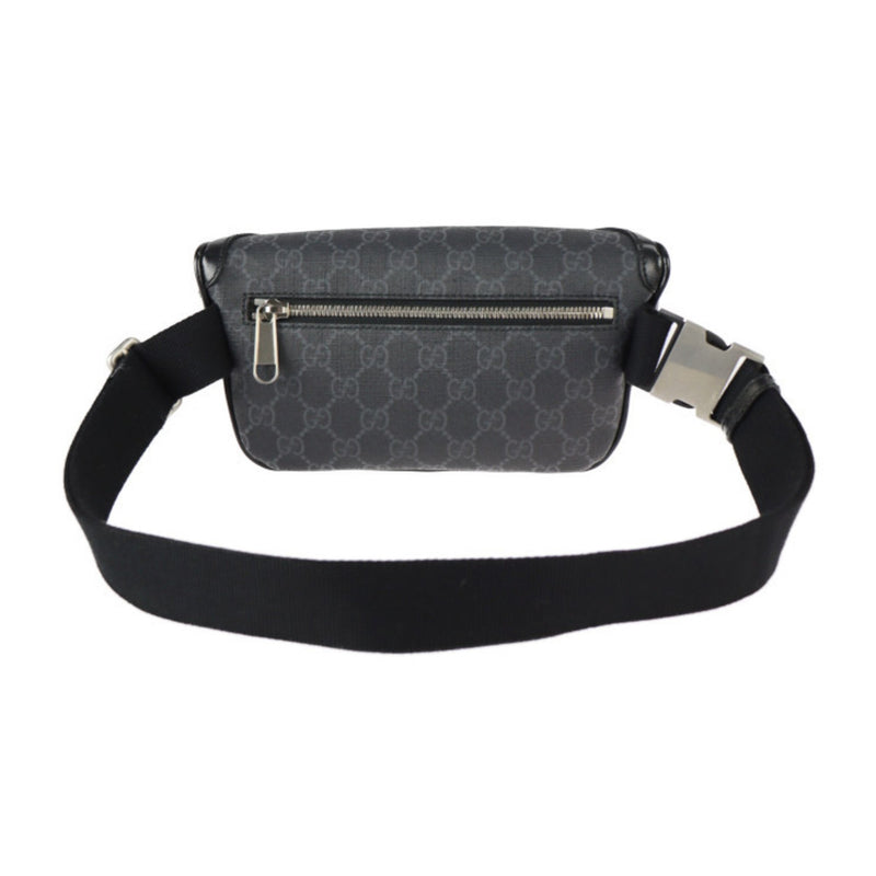 Gucci Black Gray Gg Supreme Leather Fanny Pack (Pre-Owned)