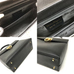 Salvatore Ferragamo Black Leather Handbag (Pre-Owned)