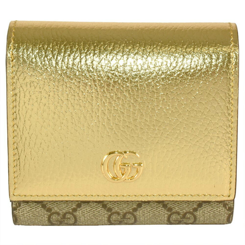 Gucci Gold Gg Supreme Leather Wallet (Bi-Fold) (Pre-Owned)