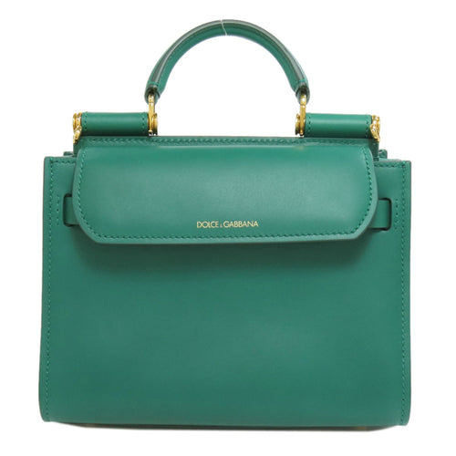 Unspecified Green Leather Handbag (Pre-Owned)