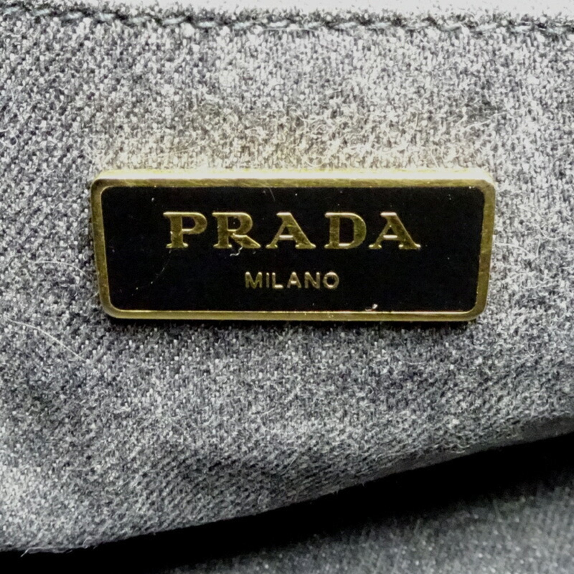 Prada Black Nero Denim Tote Bag (Pre-Owned)