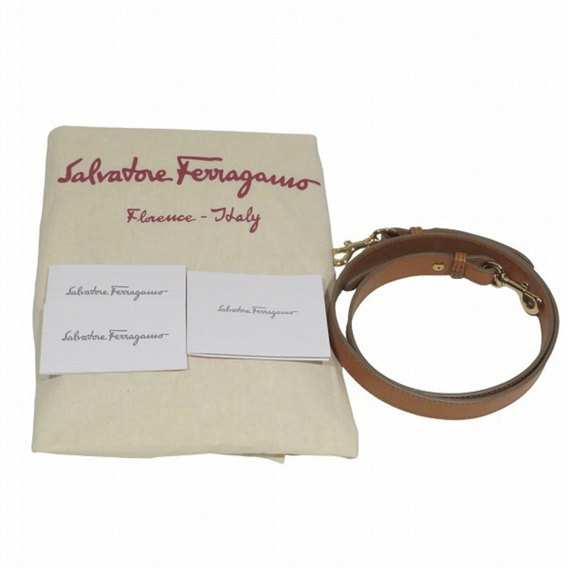 Salvatore Ferragamo Light Camel Leather Handbag Shoulder Bag (Pre-Owned)