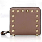 Valentino Garavani Beige Pink Leather Wallet (Bi-Fold) (Pre-Owned)