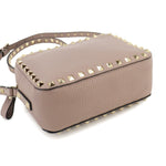 Valentino Garavani Beige Leather Shoulder Bag (Pre-Owned)