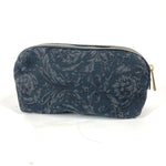 Versace Black Gray Canvas Pouch (Pre-Owned)