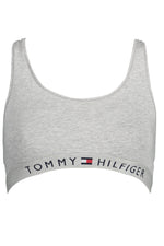 Tommy Hilfiger Gray Cotton Women Sports Women's Bra