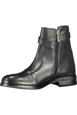 Tommy Hilfiger Black Leather Women Women's Boot