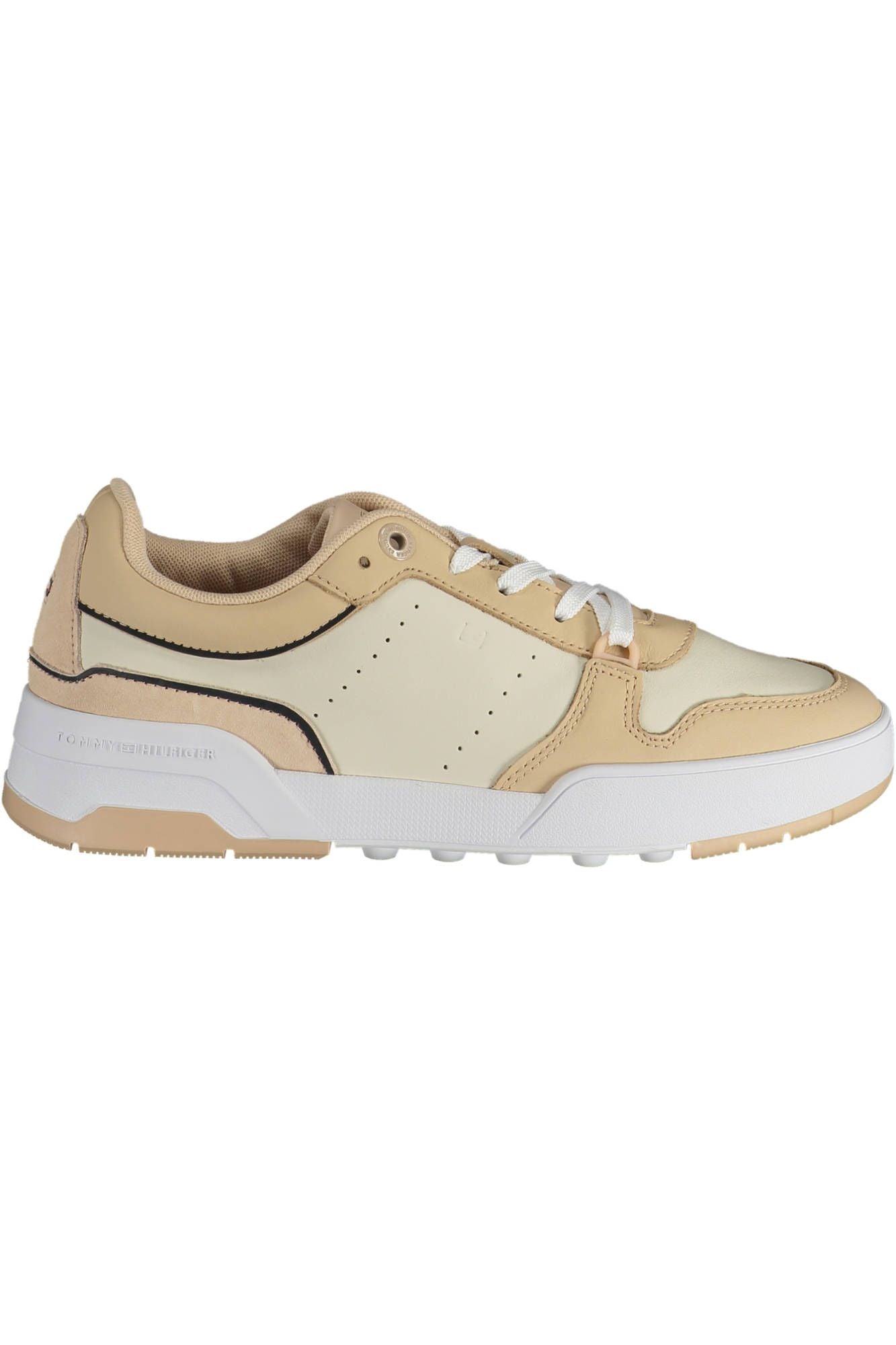 Tommy Hilfiger Beige Leather Women Women's Sneaker