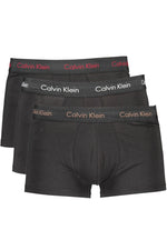 Calvin Klein Black Cotton Men Underwear Trunk Men's Pack