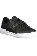 Tommy Hilfiger Black Leather Women Women's Sneaker