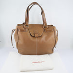 Salvatore Ferragamo Brown Leather Handbag (Pre-Owned)