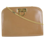 Salvatore Ferragamo Brown Leather Shoulder Bag (Pre-Owned)