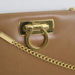 Salvatore Ferragamo Brown Leather Shoulder Bag (Pre-Owned)