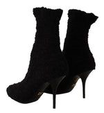 Dolce & Gabbana Elegant Black Mid-Calf Viscose Women's Boots