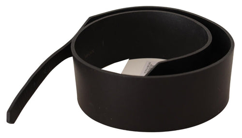 Costume National Chic Leather Fashion Belt with Silver-Tone Women's Buckle