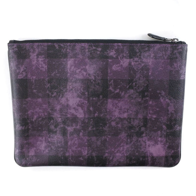 Coach Purple Canvas Clutch Bag (Pre-Owned)