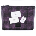 Coach Purple Canvas Clutch Bag (Pre-Owned)