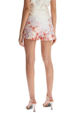 Zimmermann Women's Red Low-Waist Floral Silk And Cotton Shorts