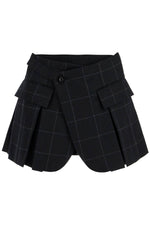 Sacai Women's Plaid Wool Skort With Check