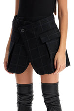 Sacai Women's Plaid Wool Skort With Check