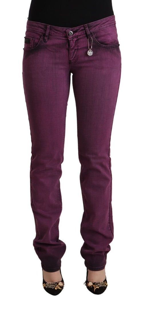 Costume National Elegant Purple Slim Fit Denim Women's Jeans