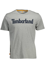 Timberland Gray Cotton Men Men's T-Shirt