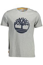 Timberland Gray Cotton Men Men's T-Shirt