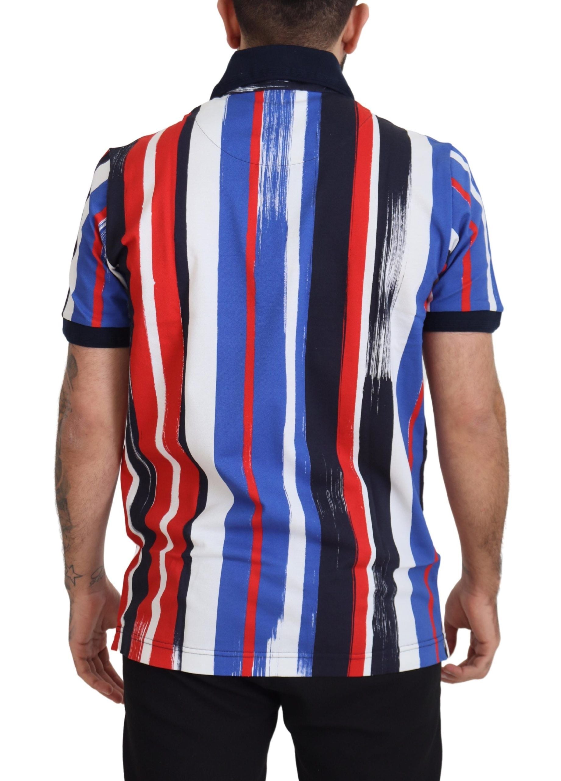 Dolce & Gabbana Elegant Striped Cotton Polo Men's T-shirt