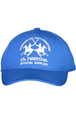 La Martina Blue Cotton Men Men's Cap