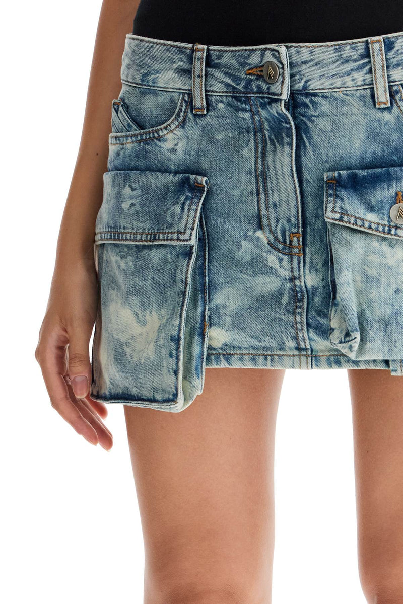 The Attico Women's Denim Fay Mini Skirt