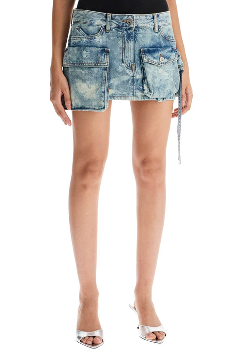 The Attico Women's Denim Fay Mini Skirt