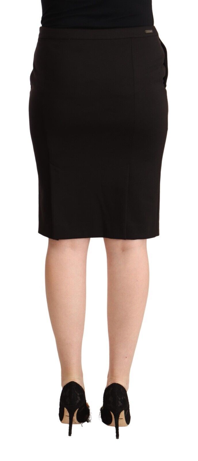 GF Ferre Sleek Black Pencil Skirt Knee Women's Length