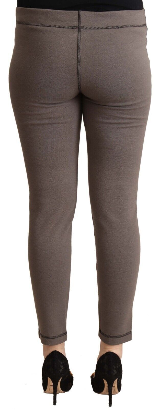 John Galliano Chic Gray Mid Waist Skinny Pants for Sophisticated Women's Style