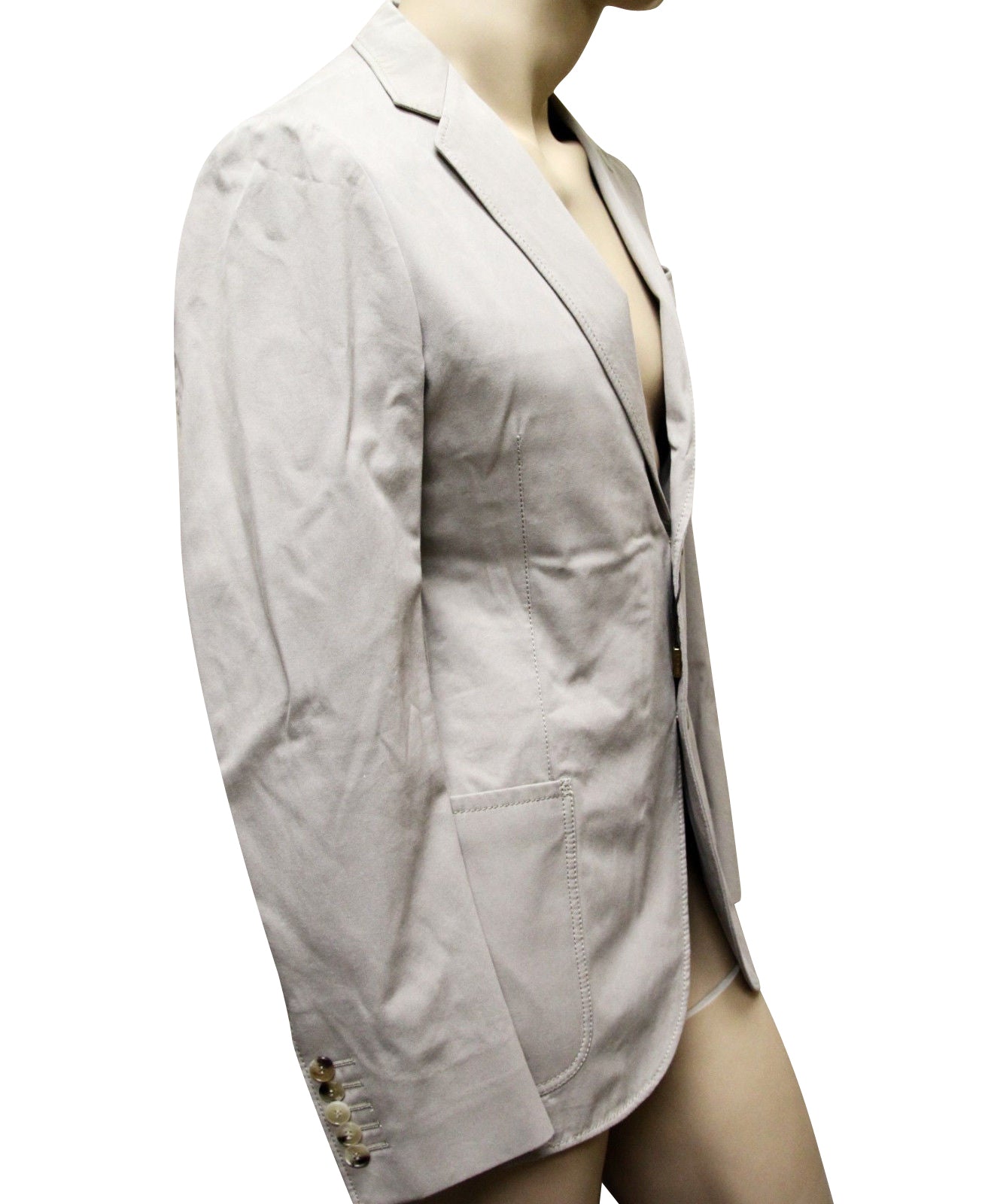 Gucci Men's Beige Cotton Blazer Jacket