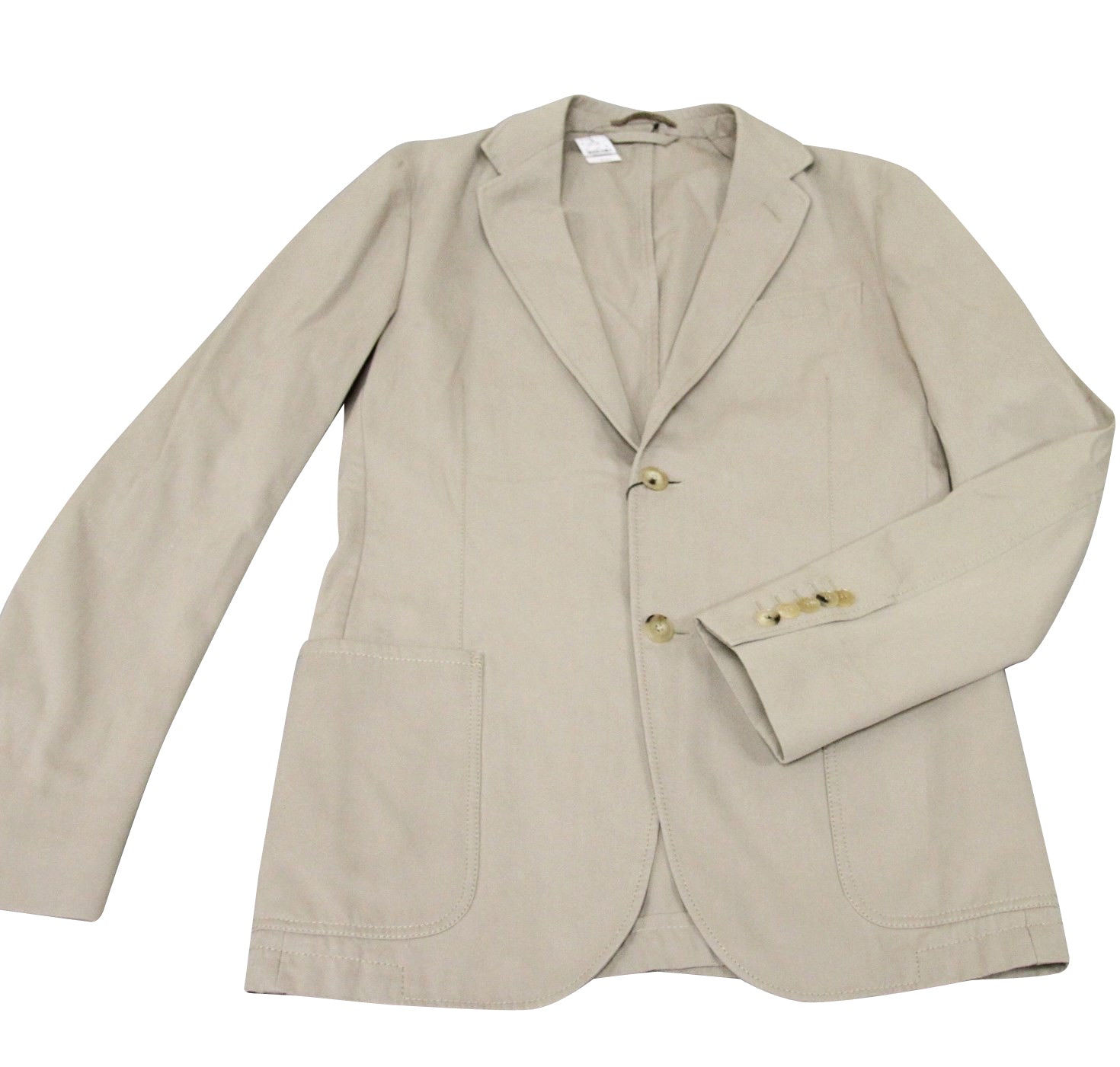 Gucci Men's Beige Cotton Blazer Jacket