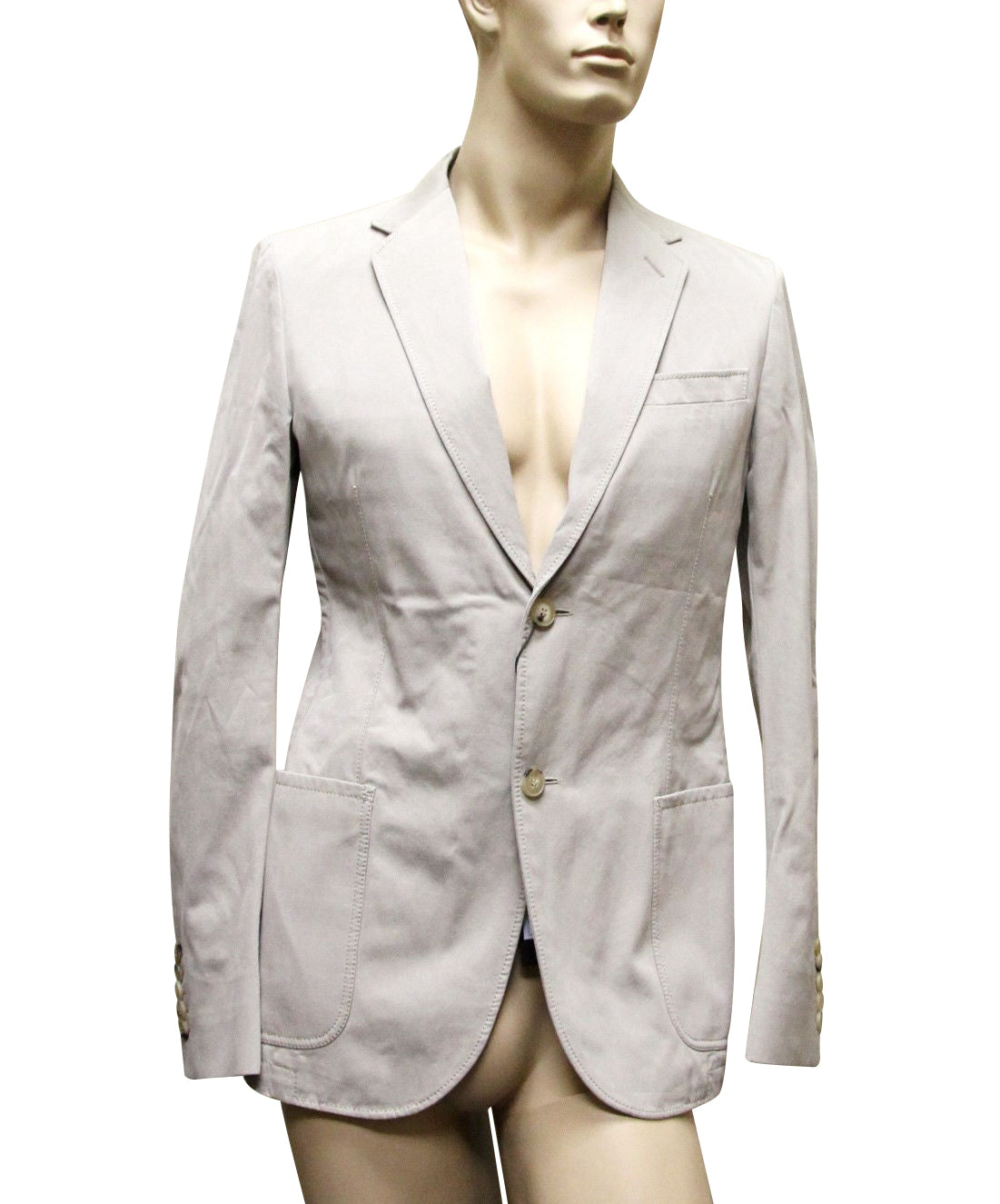 Gucci Men's Beige Cotton Blazer Jacket