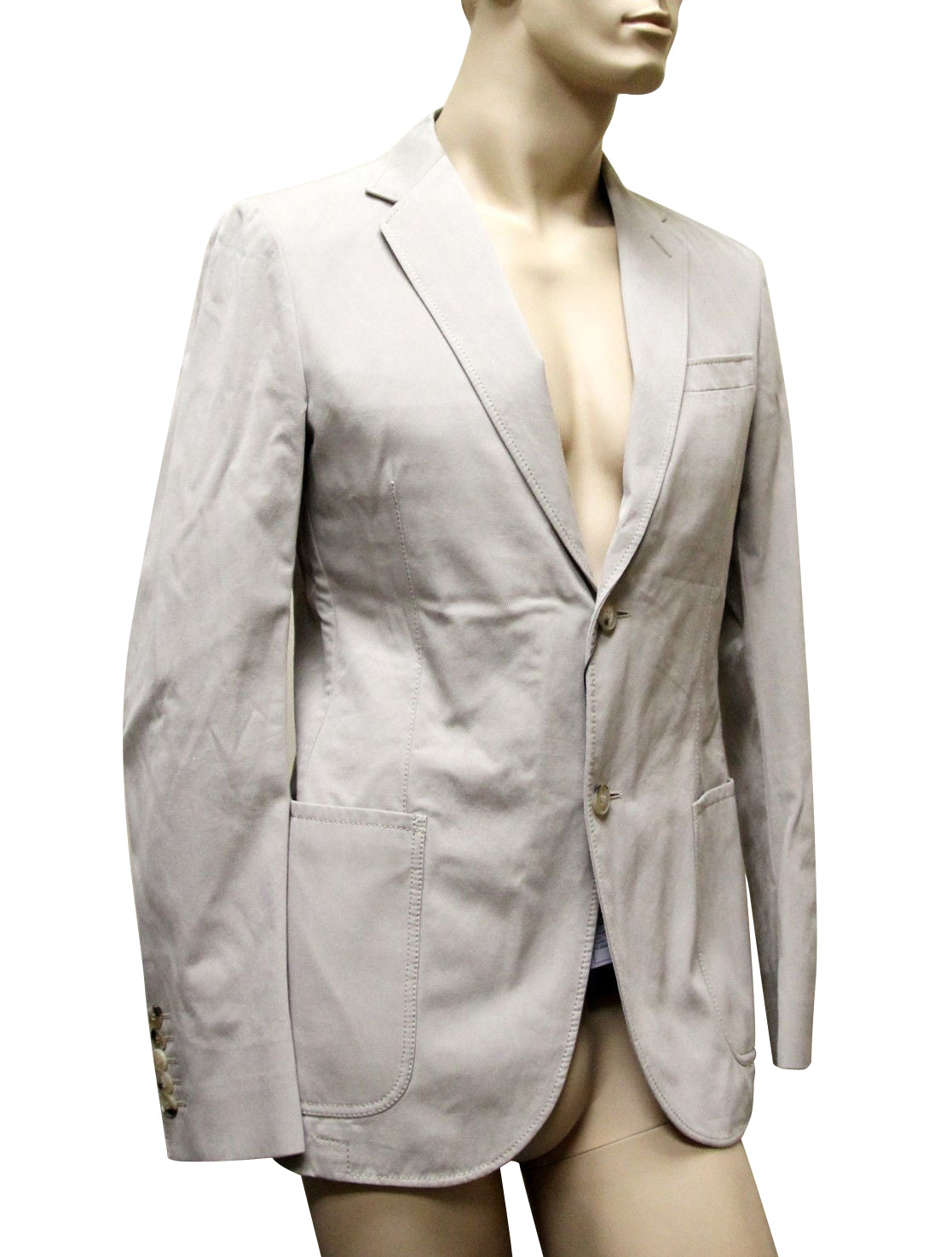 Gucci Men's Beige Cotton Blazer Jacket