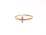 Nialaya Chic Handmade Golden CZ Crystal Women's Ring