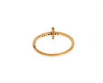 Nialaya Chic Handmade Golden CZ Crystal Women's Ring