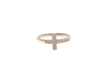 Nialaya Silver CZ Cross Statement Women's Ring