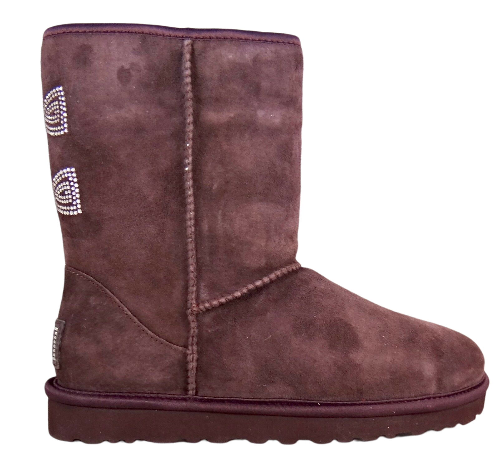 UGG Australia Classic Short Swarovsdi Crystal Bow Port Red Boots