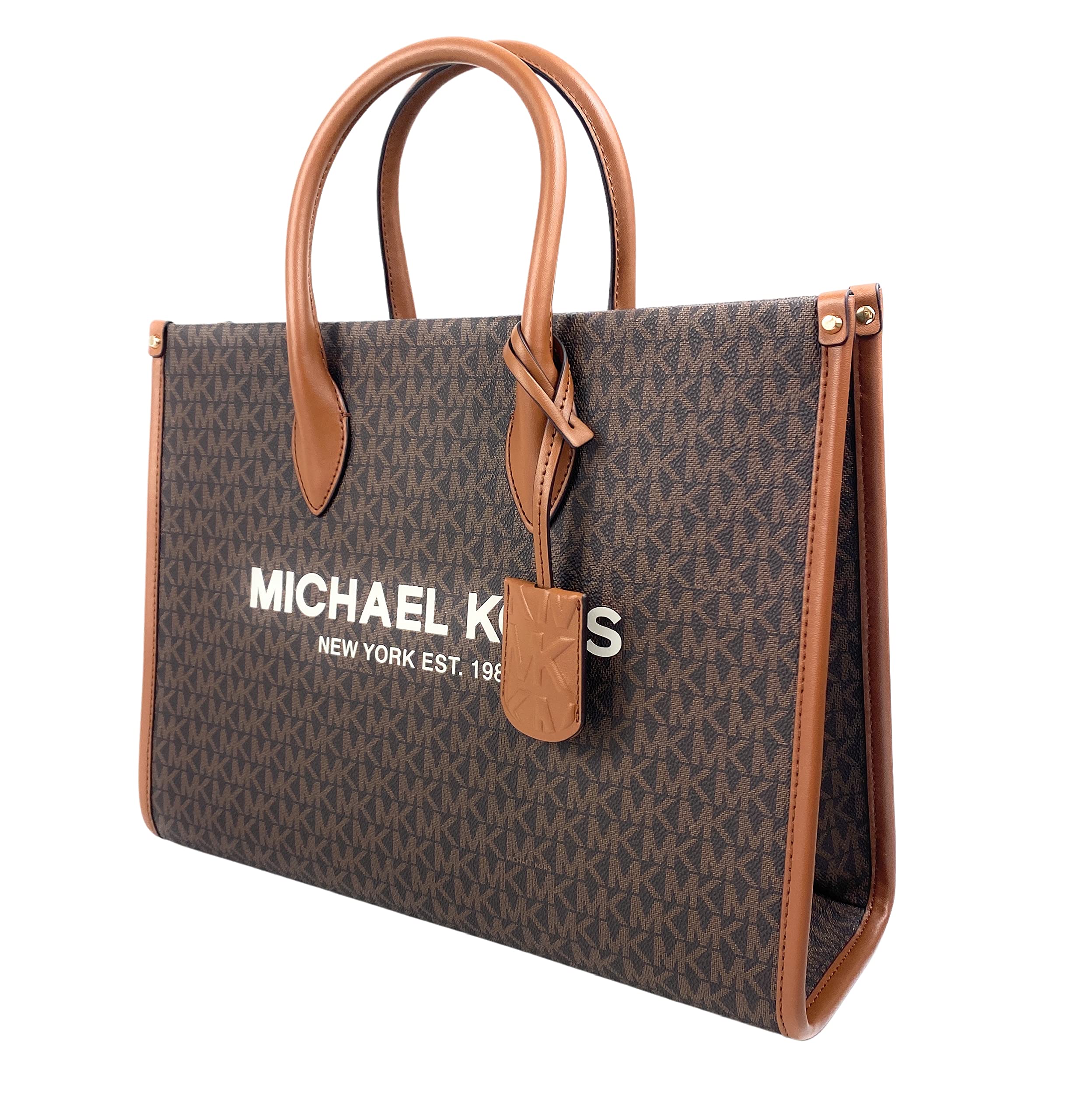 Michael Kors Mirella Medium East West Tote Crossbody Luggage Jacquard MK  Canvas 