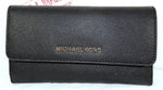 MICHAEL KORS JET SET TRAVEL MK Signature Leather LARGE TRIFOLD WALLET