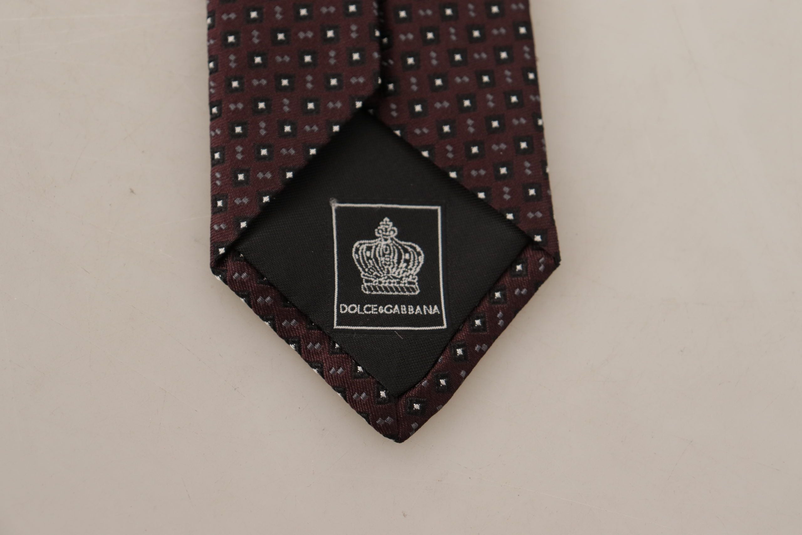 Dolce & Gabbana Elegant Geometric Silk Bow Men's Tie